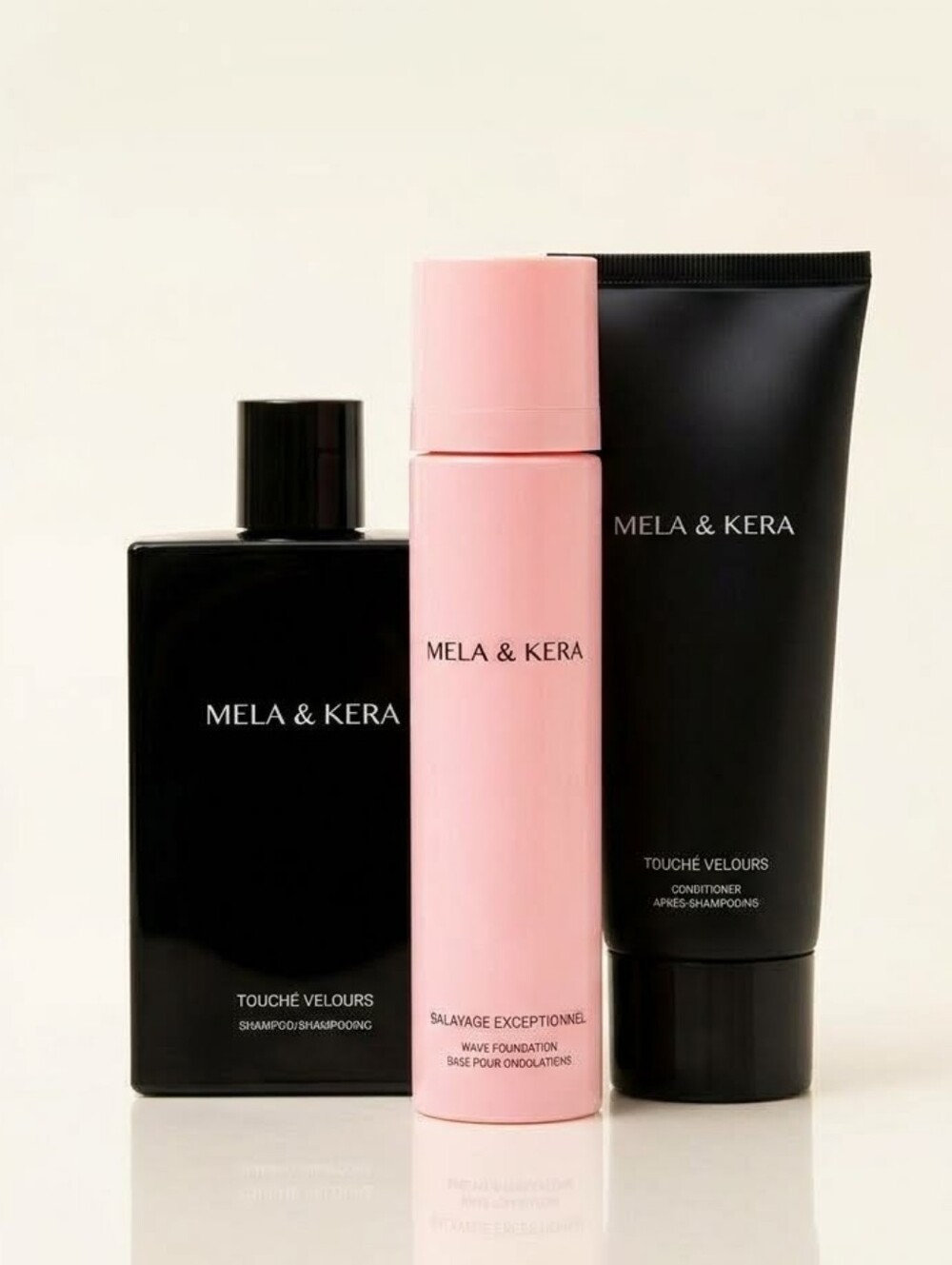 MELA & KERA TOUCHE VELOURS SHAMPOO & CONDITIONER & Waves Foundation